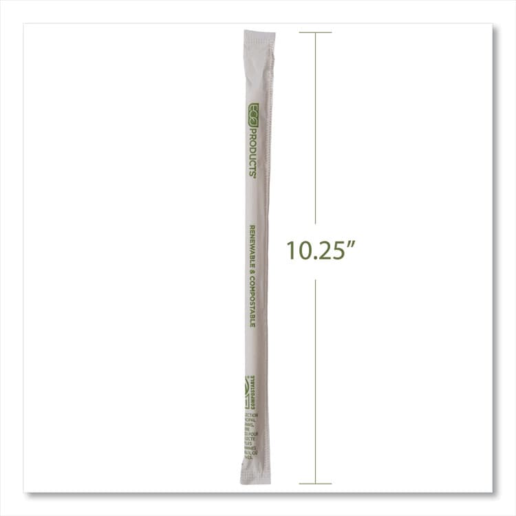 ECO-PRODUCTS,INC. Renewable and Compostable PHA Straws, 10.25", Natural White, 1,250/Carton (ECOEPSTPHA1025) thumbnail 4