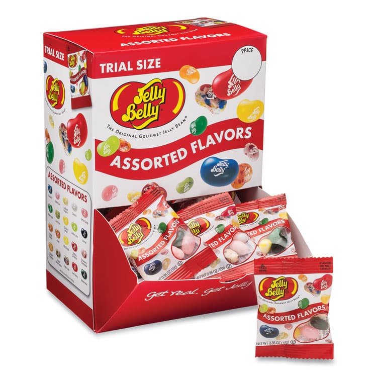 JELLY BELLY CANDY COMPANY Jelly Beans, Assorted Flavors, 80/Dispenser Box (OFX72512)