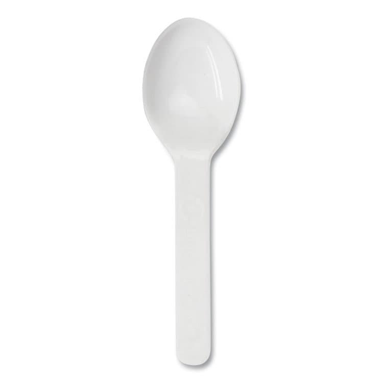 WORLD CENTRIC PLA Compostable Cutlery, Tasting Spoon, Plastic, 3", Light Beige, 3,000/Carton (WORSPCS3)
