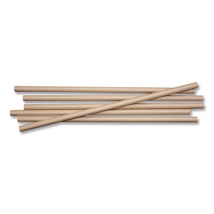 WORLD CENTRIC Sustainable Kraft Paper Straws, 8", 6,000/Carton (WORSTPA8K)