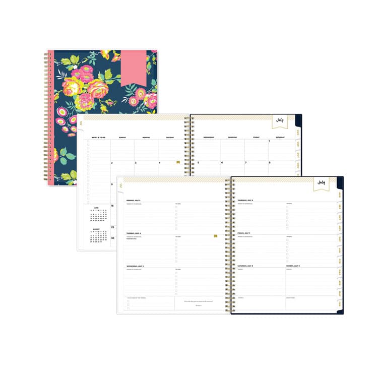 BLUE SKY Day Designer Peyton Create-Your-Own Cover Weekly/Monthly Planner, Floral, 11 x 8.5, Navy, 12-Month (July to June): 2025-2026 (BLS107924)