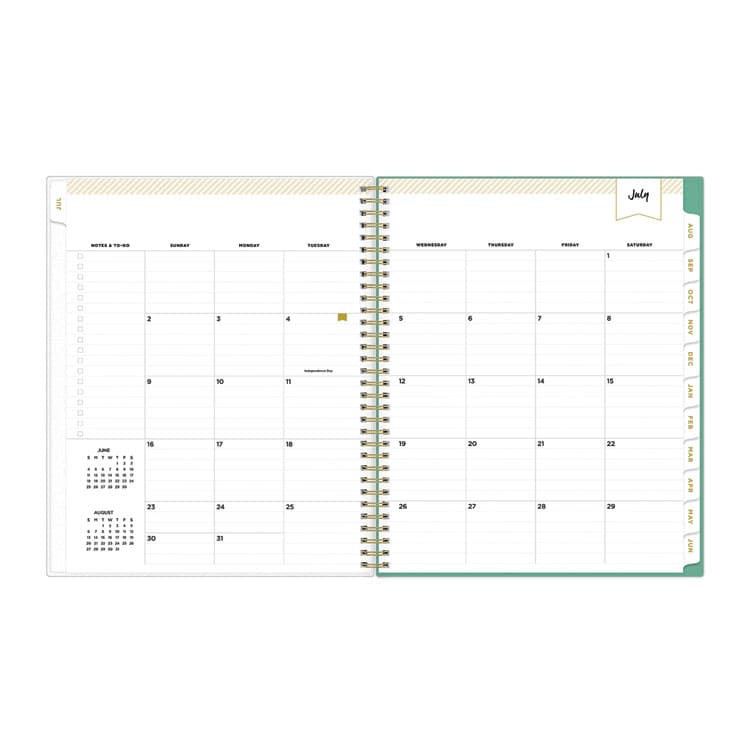 BLUE SKY Day Designer Academic Year Weekly/Monthly Frosted Planner, Palms Artwork, 11 x 8.5, 12-Month (July to June): 2025 to 2026 (BLS137891) thumbnail 3