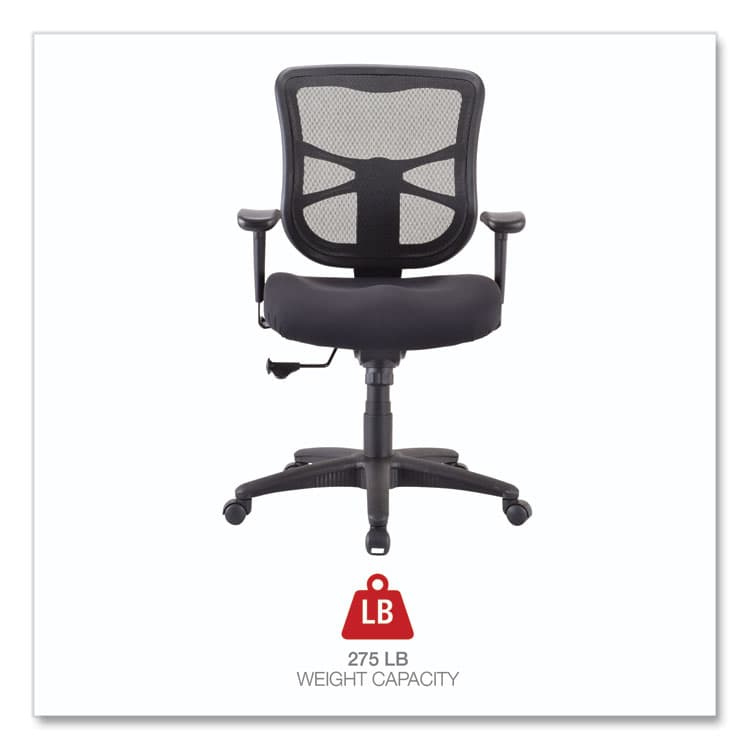 ALERA Alera Elusion Series Mesh Mid-Back Swivel/Tilt Chair, Supports Up to 275 lb, 17.9" to 21.8" Seat Height, Black (ALEEL42BME10B) thumbnail 2