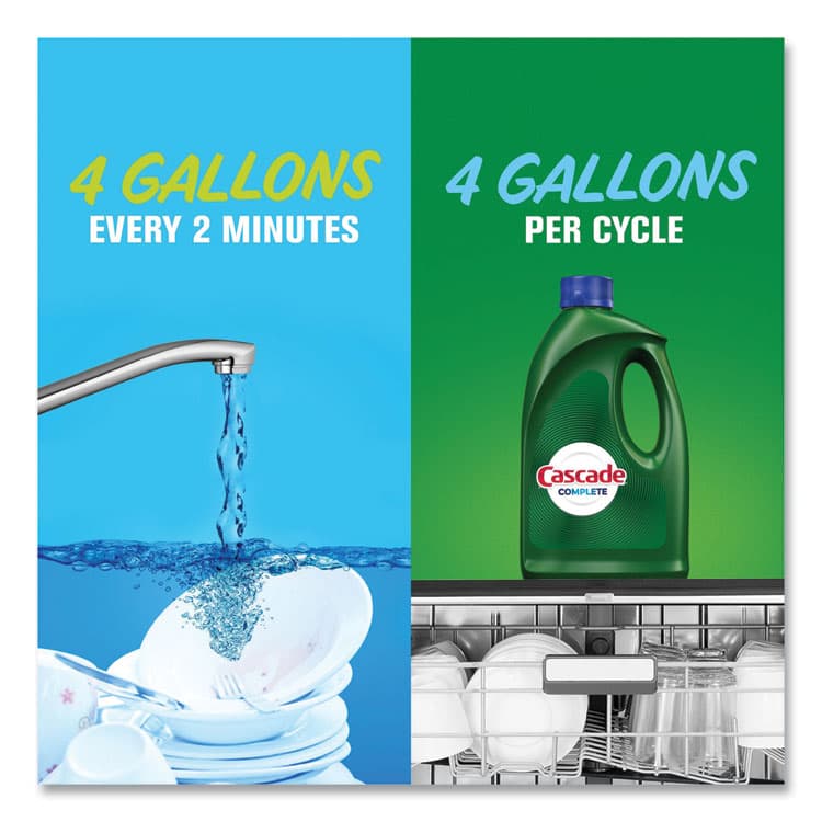 PROCTER & GAMBLE Complete Gel Dishwasher Detergent, Fresh, 120 oz Bottle, 4/Carton (PGC53987) thumbnail 4