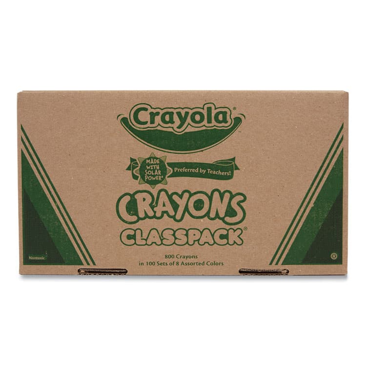 BINNEY & SMITH / CRAYOLA Classpack Crayons, Regular Size, 0.31" x 3.63", 8 Assorted Colors, 800/Box (CYO528008)
