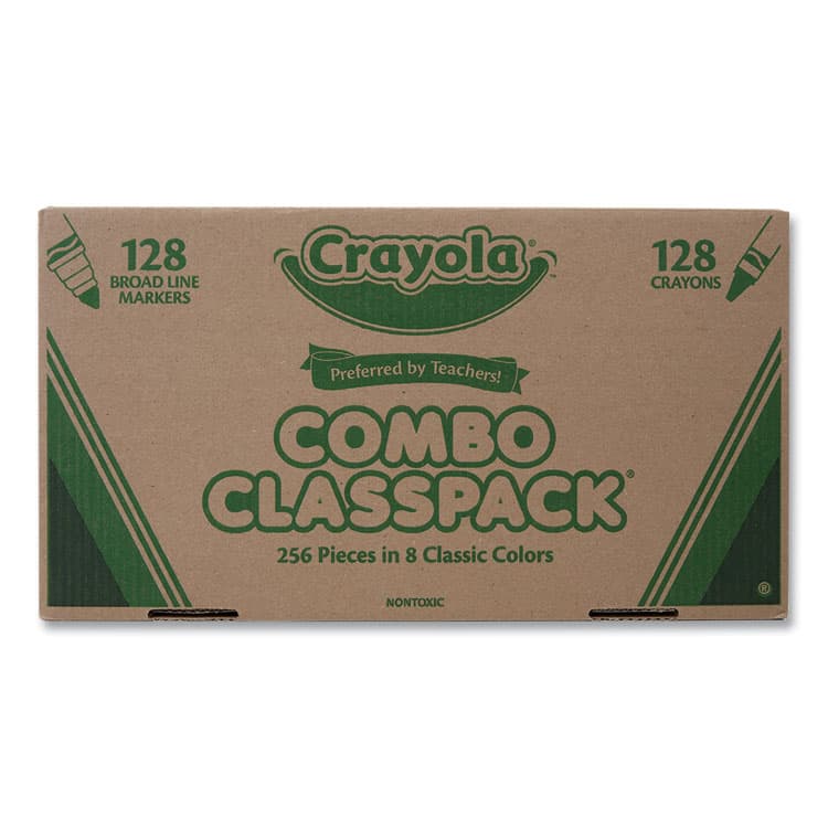 BINNEY & SMITH / CRAYOLA Crayons and Markers Combo Classpack, Eight Colors, 256/Set (CYO523349)