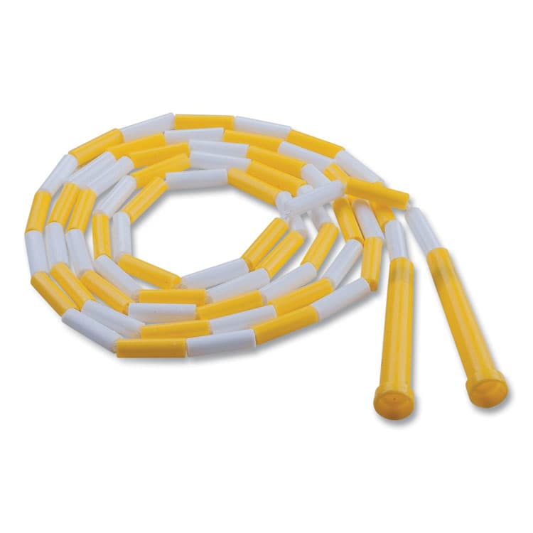 CHAMPION SPORT Segmented Plastic Jump Rope, 8 ft, Yellow/White (CSIPR8)