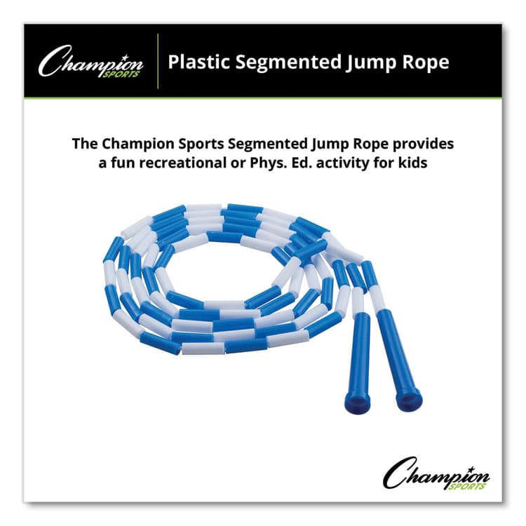 CHAMPION SPORT Segmented Plastic Jump Rope, 9 ft, Blue/White (CSIPR9) thumbnail 2