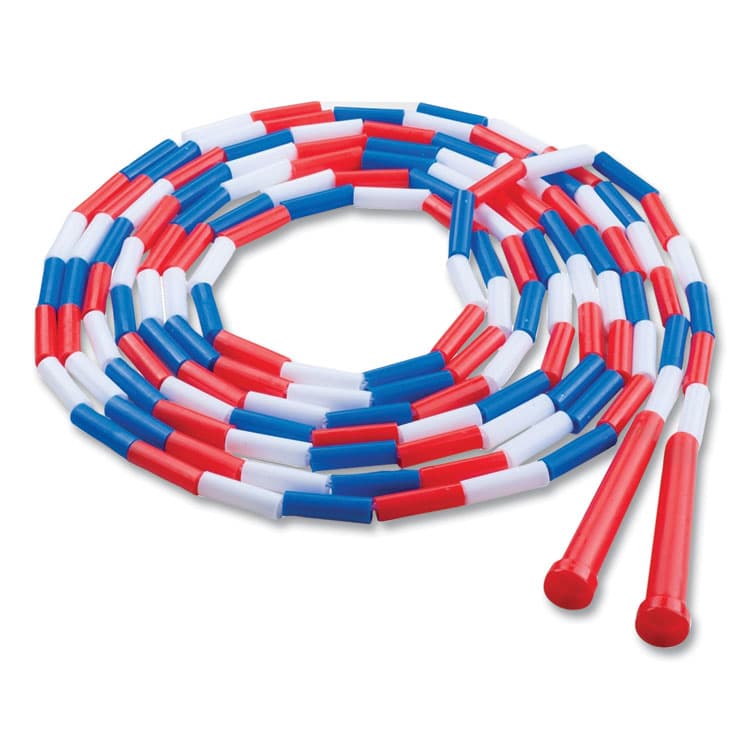 CHAMPION SPORT Segmented Plastic Jump Rope, 16 ft, Red/Blue/White (CSIPR16)