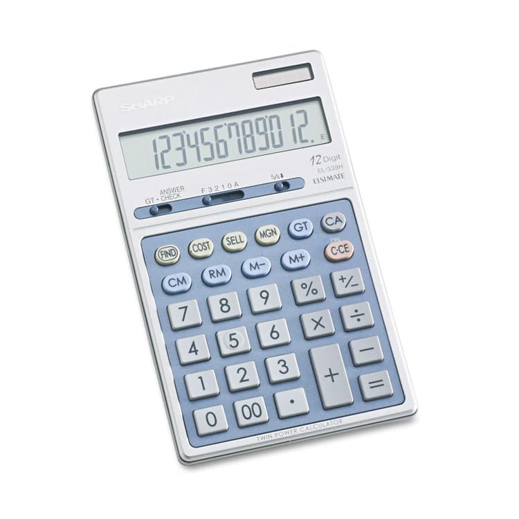 SHARP ELECTRONICS EL339HB Executive Portable Desktop/Handheld Calculator, 12-Digit LCD (SHREL339HB)