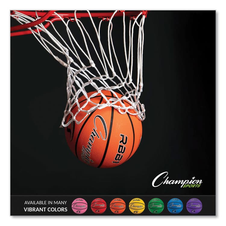 CHAMPION SPORT Rubber Sports Ball, Basketball, No. 7 Size, Orange (CSIRBB1) thumbnail 3