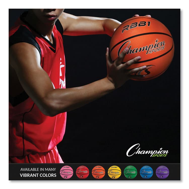 CHAMPION SPORT Rubber Sports Ball, Basketball, No. 7 Size, Orange (CSIRBB1) thumbnail 4
