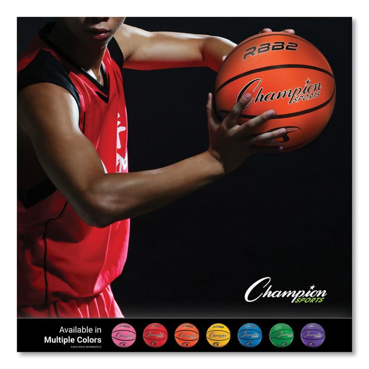 CHAMPION SPORT Rubber Sports Ball, Basketball, No. 5 Size, Junior Size, Orange (CSIRBB2) thumbnail 4