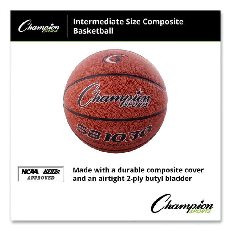 CHAMPION SPORT Composite Basketball, Intermediate/Youth Size, Brown (CSISB1030) thumbnail 3