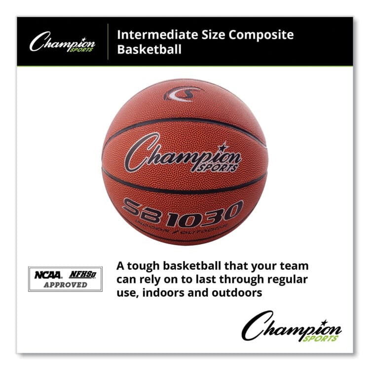 CHAMPION SPORT Composite Basketball, Intermediate/Youth Size, Brown (CSISB1030) thumbnail 4