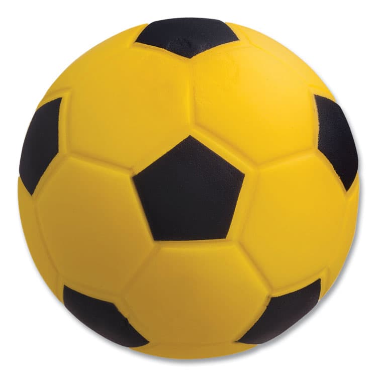 CHAMPION SPORT Coated Foam Sport Ball, Soccer, Playground Size, Yellow (CSISFC)