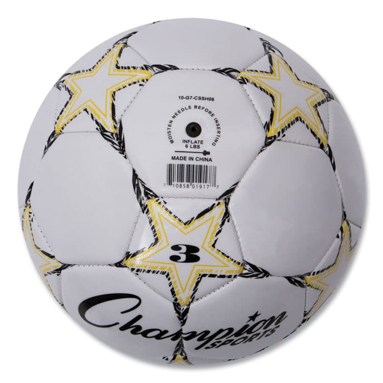 CHAMPION SPORT VIPER Soccer Ball, No. 3 Size, 7.25" to 7.5" Diameter, White (CSIVIPER3) thumbnail 2