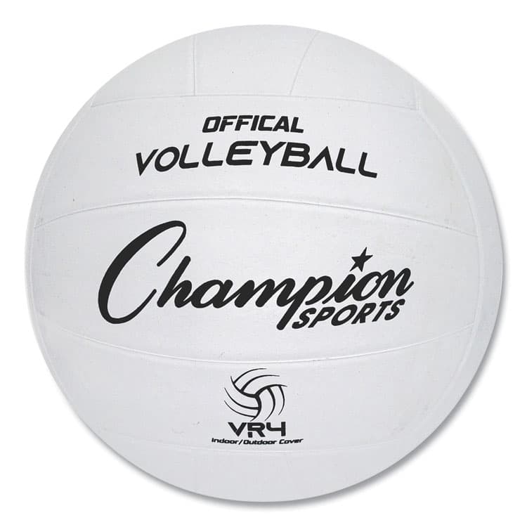 CHAMPION SPORT Rubber Volleyball, Official Size, White (CSIVR4)