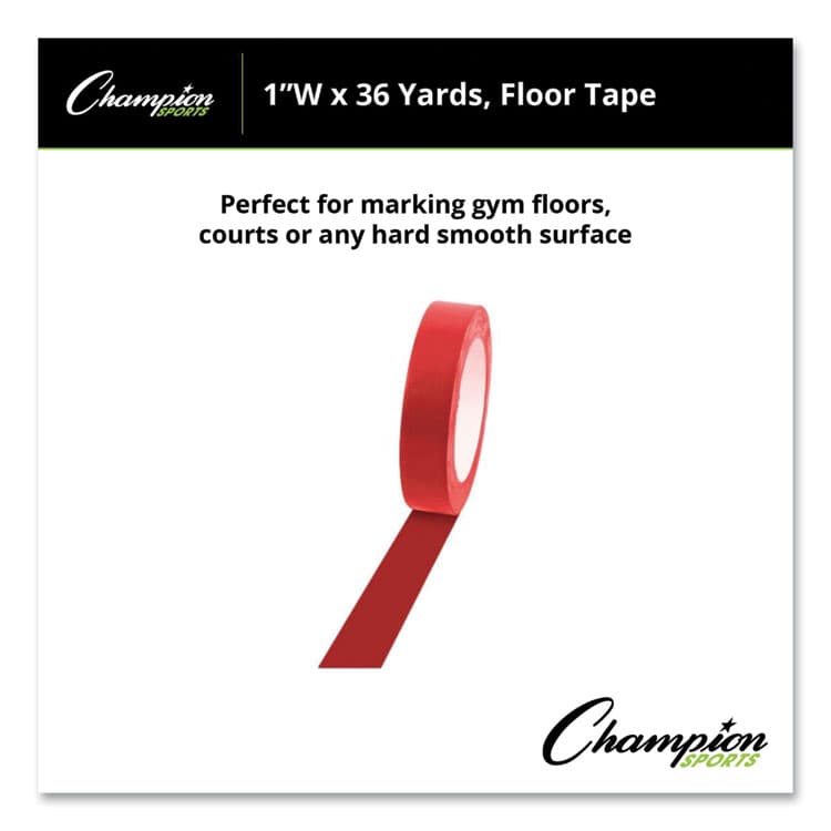 CHAMPION SPORT Floor Tape, 1" x 36 yds, Red (CSI1X36FTRD) thumbnail 4