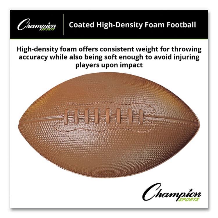 CHAMPION SPORT Coated Foam Sport Ball, Football, Playground Size, Brown (CSIFFC) thumbnail 3