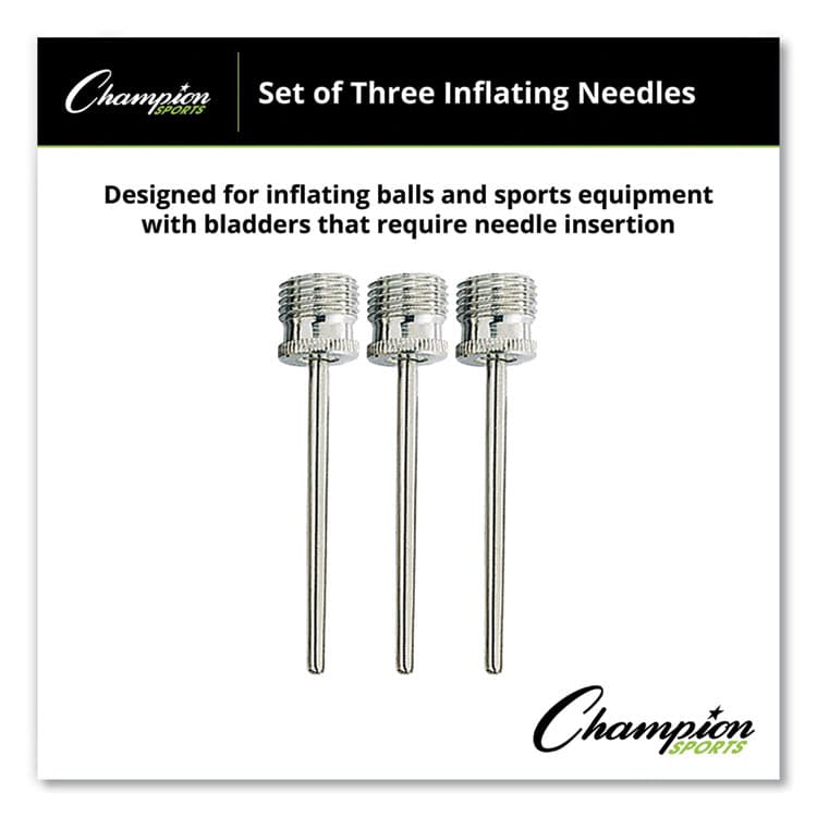 CHAMPION SPORT Nickel-Plated Inflating Needles for Electric Inflating Pump, 3/Pack (CSIINB) thumbnail 4