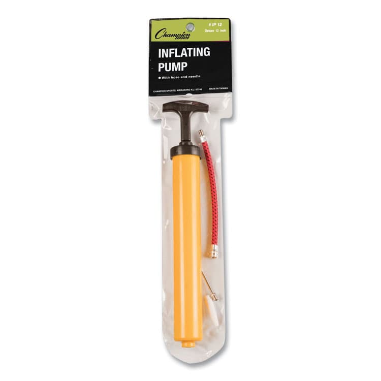 CHAMPION SPORT Standard Hand Pump, 12" Long, Yellow/Black (CSIIP12) thumbnail 2
