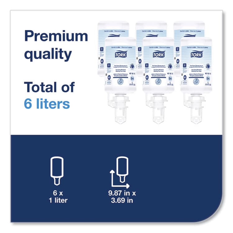 ESSITY Extra Mild Foam Soap Refill, Unscented, 1 L, 6/Carton (TRK401811) thumbnail 2