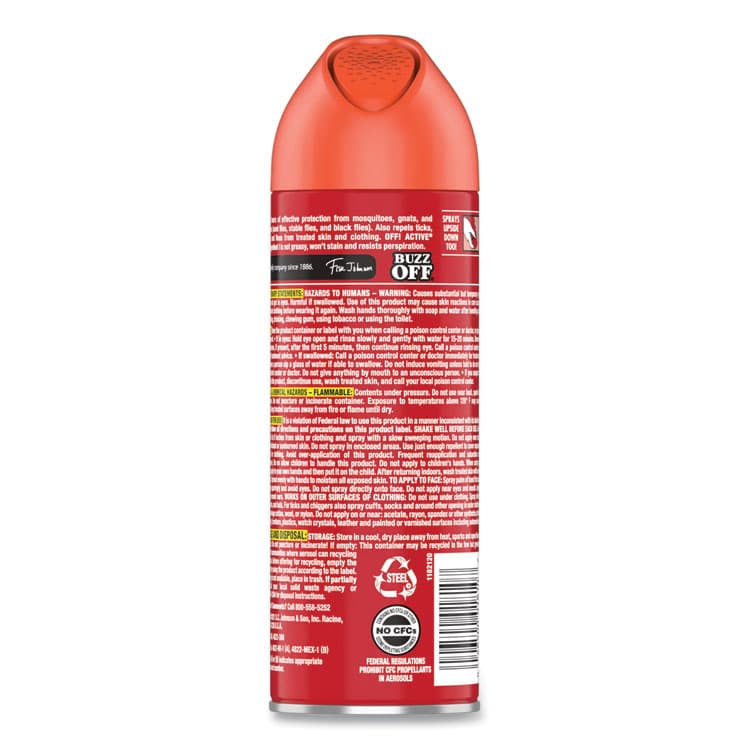 SC JOHNSON ACTIVE Insect Repellent, 6 oz Aerosol Spray, 12/Carton (SJN334678) thumbnail 4