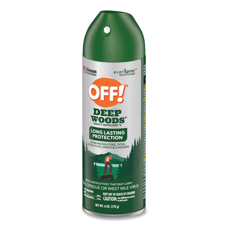 SC JOHNSON Deep Woods Insect Repellent, 6 oz Aerosol Spray, 12/Carton (SJN354266) thumbnail 2