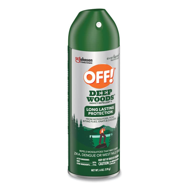 SC JOHNSON Deep Woods Insect Repellent, 6 oz Aerosol Spray, 12/Carton (SJN354266) thumbnail 3