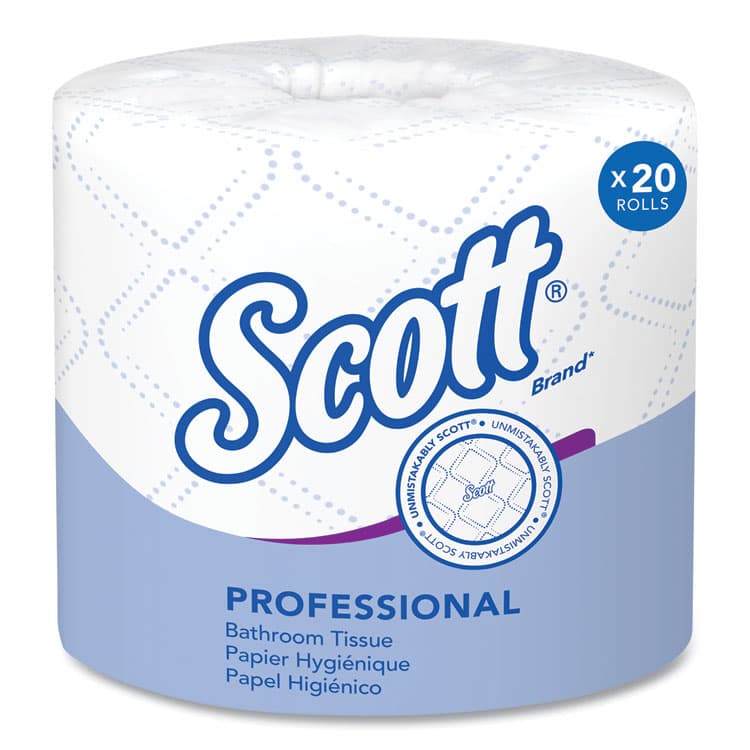 KIMBERLY CLARK Essential Standard Roll Bathroom Tissue for Business, Septic Safe, 2-Ply, White, 550 Sheets/Roll, 20 Rolls/Carton (KCC13607)