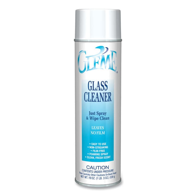 PLZ CORP Gleme Glass Cleaner, Fresh Scent, 19 oz Aerosol Spray, Dozen (CGC050) thumbnail 4