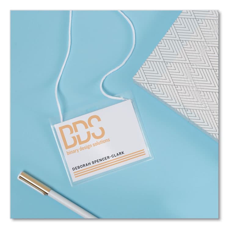 AVERY PRODUCTS CORPORATION Secure Top Hanging-Style Badge Holders, Horizontal, 4w x 3h, Clear, 100/Box (AVE2922) thumbnail 4