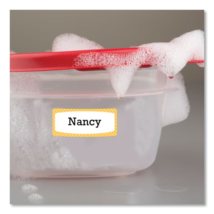 AVERY PRODUCTS CORPORATION Avery Kids Handwritten Identification Labels, 1.75 x 0.75, Borders: Blue, Orange, Yellow, 12 Labels/Sheet, 5 Sheets/Pack (AVE41442) thumbnail 3