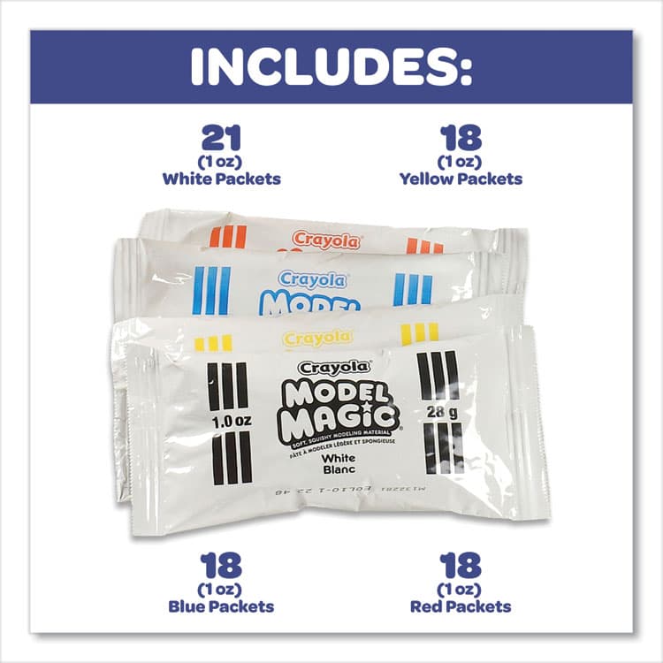 BINNEY & SMITH / CRAYOLA Model Magic Modeling Compound, 1 oz Packs, 75 Packs, Assorted Colors, 6 lbs 13 oz (CYO236002) thumbnail 2