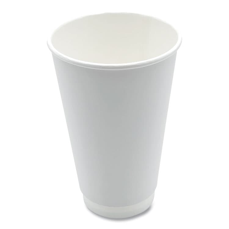 BOARDWALK Paper Hot Cups, Double-Walled, 16 oz, White, 25/Pack (BWKDW16HCUPPK) thumbnail 4