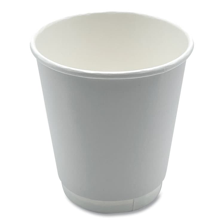 BOARDWALK Paper Hot Cups, Double-Walled, 10 oz, White, 500/Carton (BWKDW10HCUP) thumbnail 2