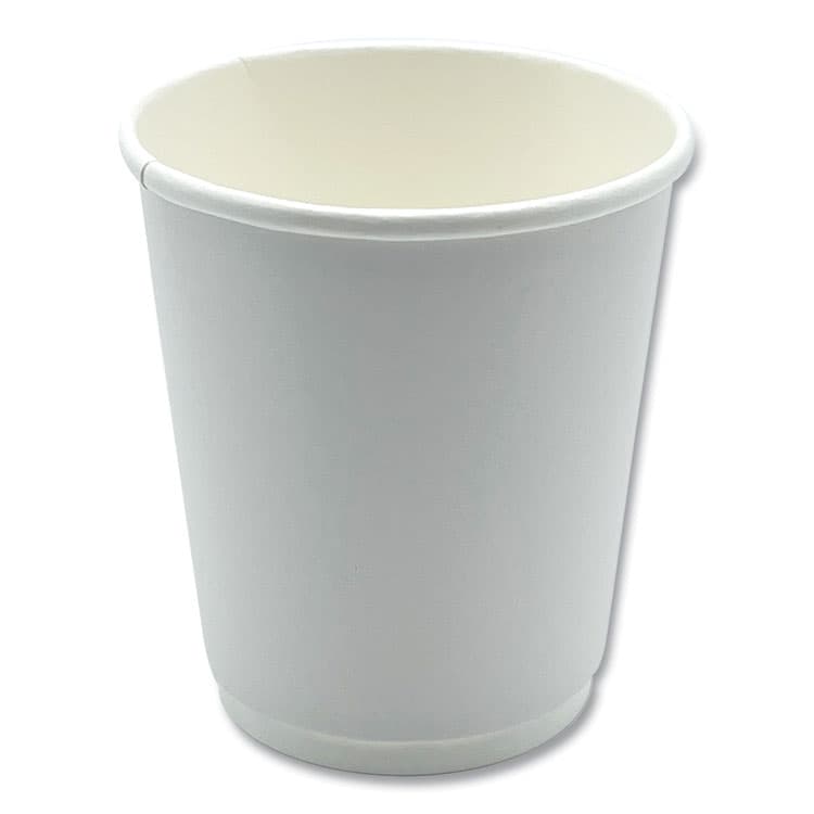 BOARDWALK Paper Hot Cups, Double-Walled, 8 oz, White, 25/Pack (BWKDW8HCUPPK) thumbnail 2