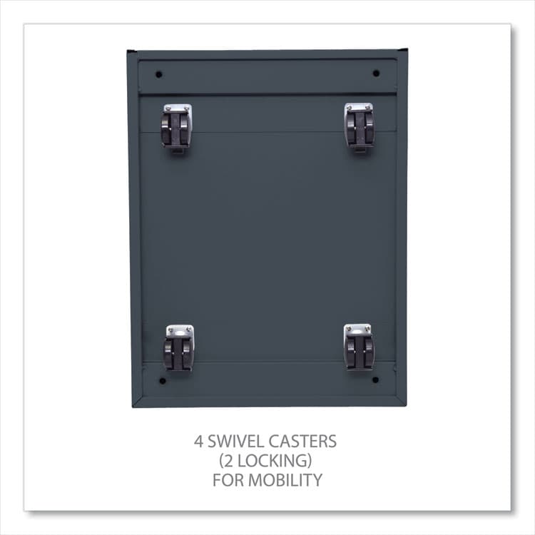 ALERA File Pedestal with Full-Length Pull, Left or Right, 2-Drawers: Box/File, Legal/Letter, Charcoal, 14.96" x 19.29" x 21.65" (ALEPBBFCH) thumbnail 4