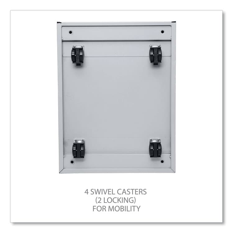 ALERA File Pedestal with Full-Length Pull, Left or Right, 2 Legal/Letter-Size File Drawers, Light Gray, 14.96" x 19.29" x 27.75" (ALEPBFFLG) thumbnail 4