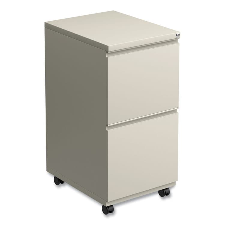 ALERA File Pedestal with Full-Length Pull, Left or Right, 2 Legal/Letter-Size File Drawers, Putty, 14.96" x 19.29" x 27.75" (ALEPBFFPY)