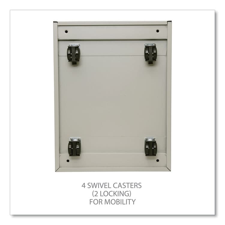 ALERA File Pedestal with Full-Length Pull, Left or Right, 2 Legal/Letter-Size File Drawers, Putty, 14.96" x 19.29" x 27.75" (ALEPBFFPY) thumbnail 4