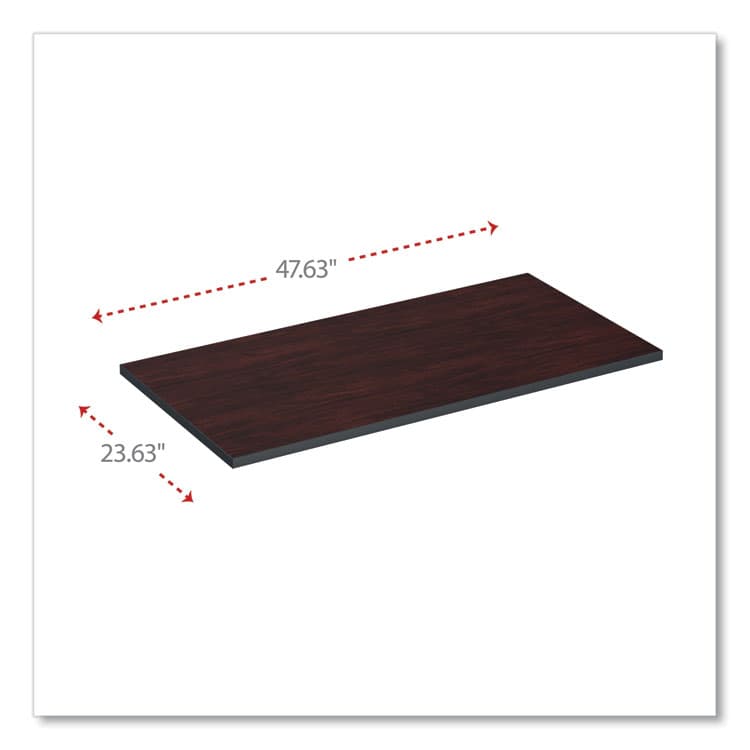 ALERA Reversible Laminate Table Top, Rectangular, 47.63 x 23.63, Medium Cherry/Mahogany (ALETT4824CM) thumbnail 2