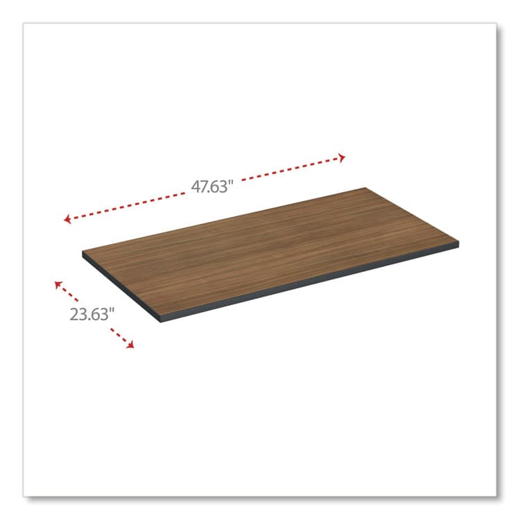 ALERA Reversible Laminate Table Top, Rectangular, 47.63w x 23.63d, Espresso/Walnut (ALETT4824EW) thumbnail 2