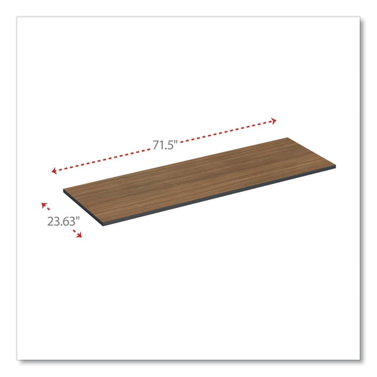 ALERA Reversible Laminate Table Top, Rectangular, 71.5w x 23.63d, Espresso/Walnut (ALETT7224EW) thumbnail 2