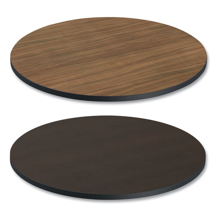 ALERA Reversible Laminate Table Top, Round, 35.5" Diameter, Espresso/Walnut (ALETTRD36EW)