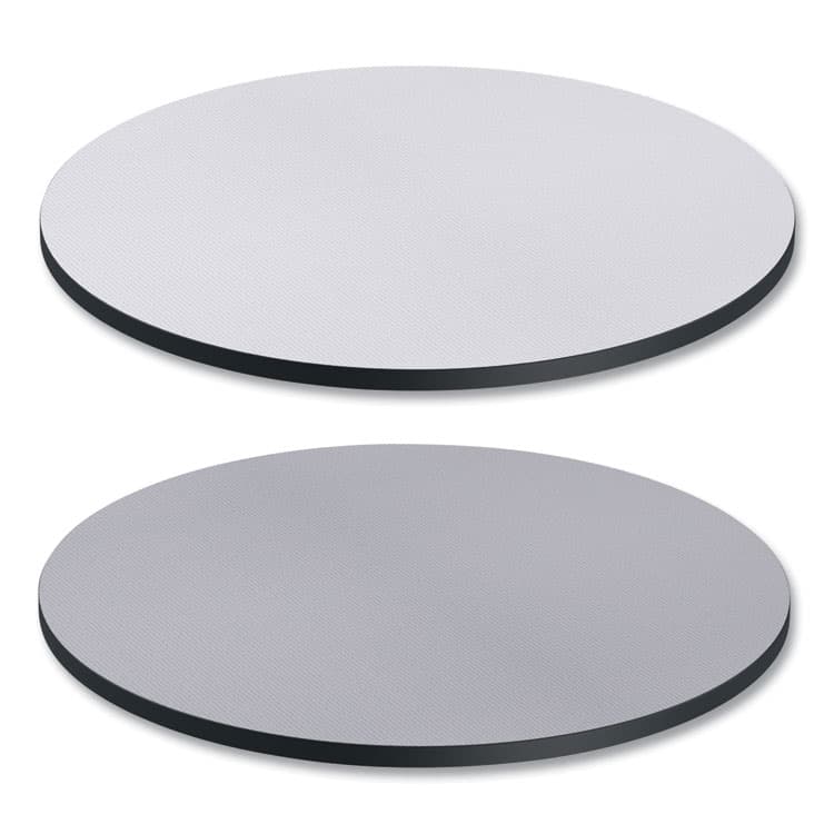 ALERA Reversible Laminate Table Top, Round, 35.5" Diameter, White/Gray (ALETTRD36WG)