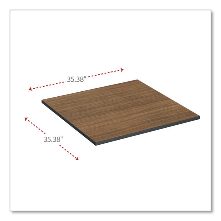 ALERA Reversible Laminate Table Top, Square, 35.38w x 35.38d, Espresso/Walnut (ALETTSQ36EW) thumbnail 2