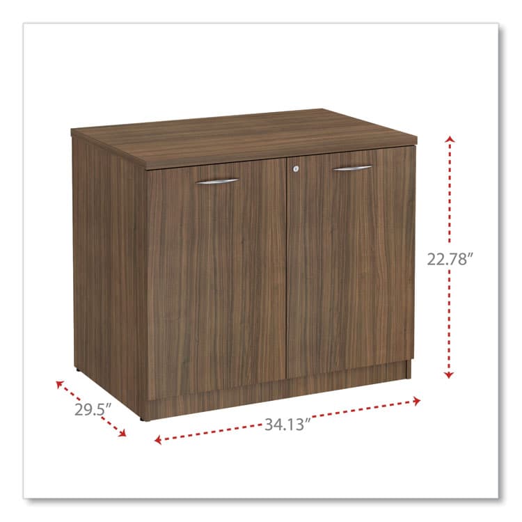ALERA Alera Valencia Series Storage Cabinet, 34.3w x 22.78d x 29.5h, Modern Walnut (ALEVA613622WA) thumbnail 2