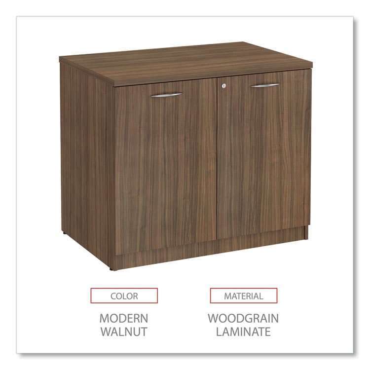 ALERA Alera Valencia Series Storage Cabinet, 34.3w x 22.78d x 29.5h, Modern Walnut (ALEVA613622WA) thumbnail 4